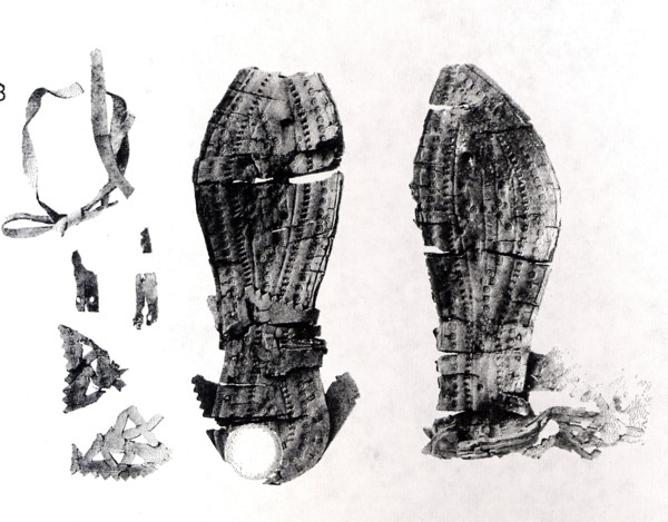 Fragments of a Pair of Sandals, Coptic, 4th century.
