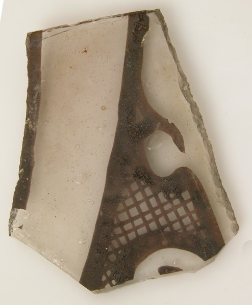 Grisaille Fragment with Plant Motif, Crusader, 1220-72.
