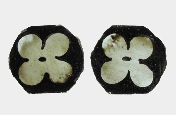 Glass Fragment, European, 13th-14th century.