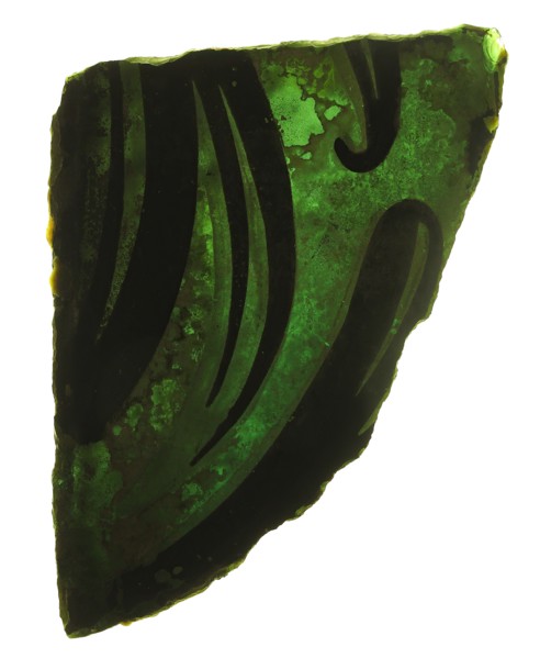 Glass Fragment, European, 15th century.