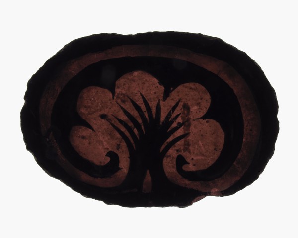 Glass Fragment, European, 13th-14th century.