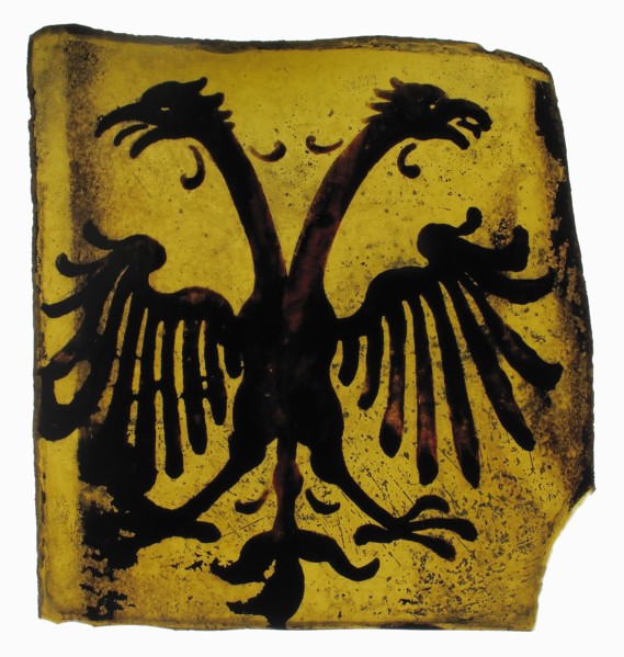 Glass Fragment, European, probably 15th century.