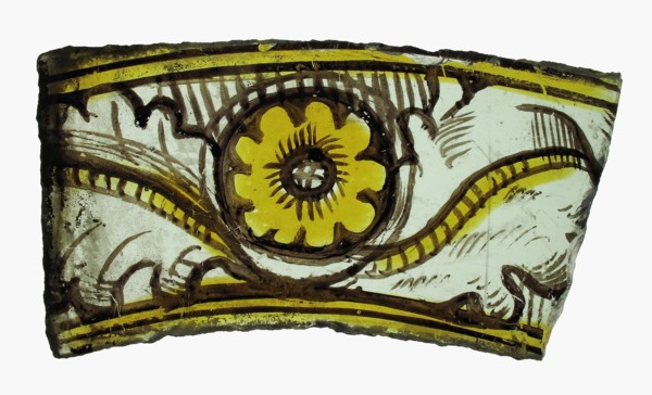 Glass Fragment, European, late 15th century.