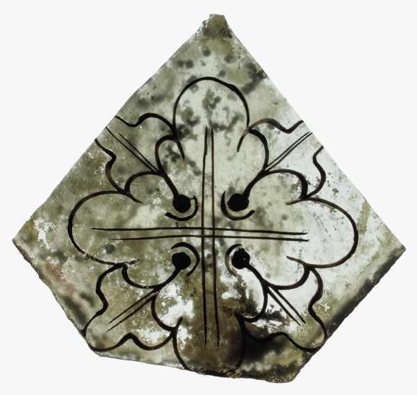 Glass Fragment, European, 14th century.