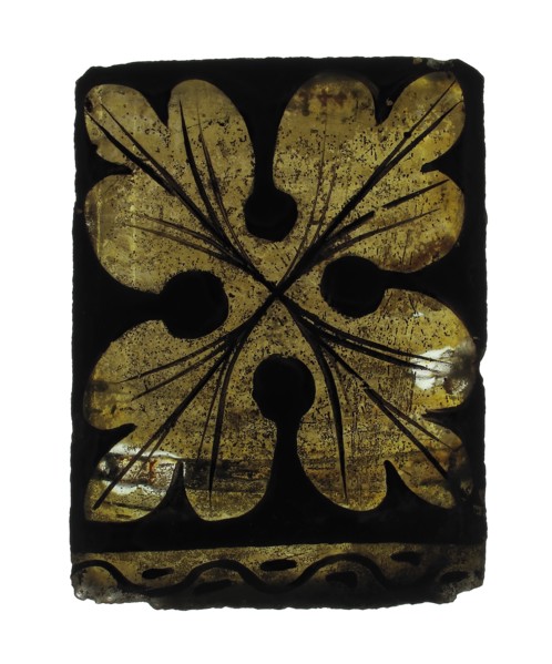 Glass Fragment, European, 14th century.