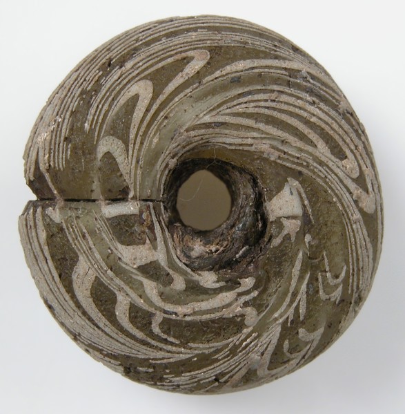 Circular Bead, Frankish, 500-600.