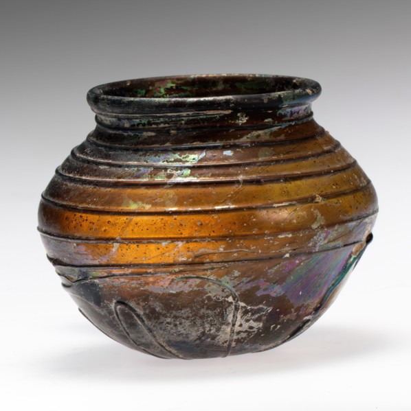 Globular Glass Beaker, Frankish, 5th-7th century.