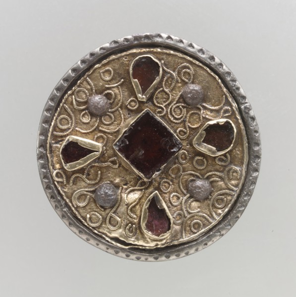 Disk Brooch, Frankish, 7th century.