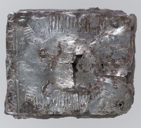 Belt Buckle Attachment Plate, Frankish, late 5th century.