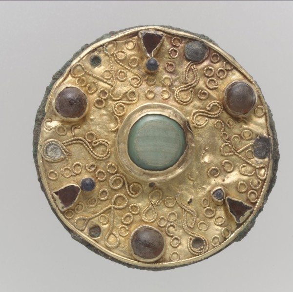 Disk Brooch, Frankish, 7th century.