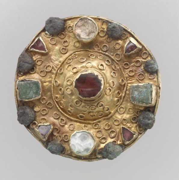 Disk Brooch, Frankish, 7th century.