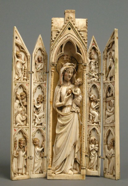 Tabernacle with the Virgin and Child and Scenes from the Life of Christ, French, ca. 1300-1325.
