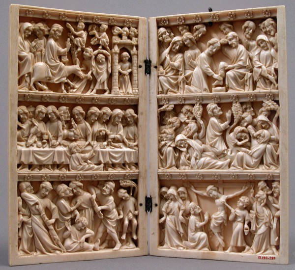 Diptych with Scenes from Christ's Passion, French, ca. 1350.