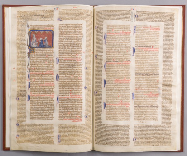 Bifolium with the Decretals of Gratian, French, ca. 1290.