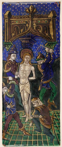 Triptych Panel with the Flagellation of Christ, French, early 16th century.