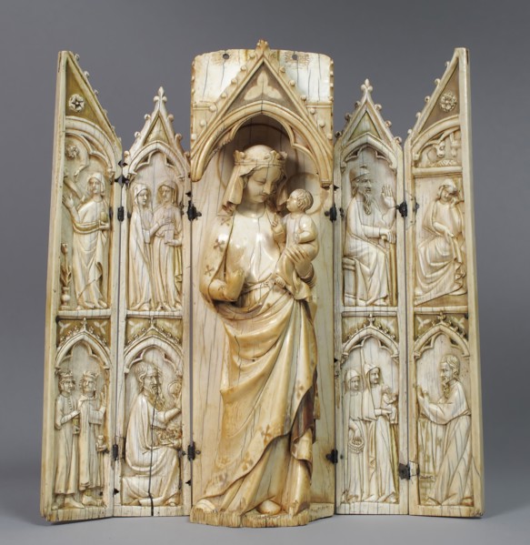 Tabernacle or Folding Shrine, French, 14th century.