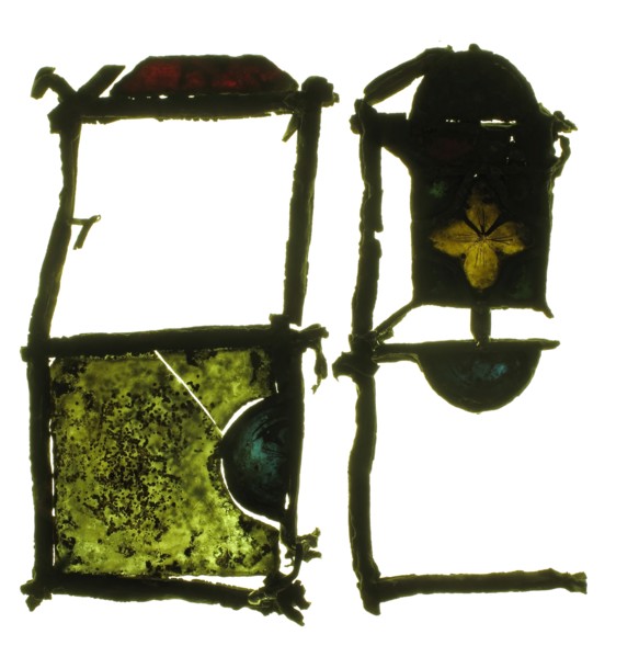 Glass Fragment, French, 14th century.