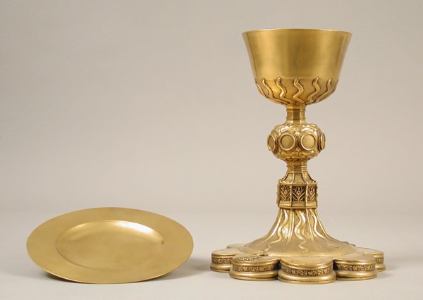 Chalice and Paten, French, early 20th century (original dated 1555).