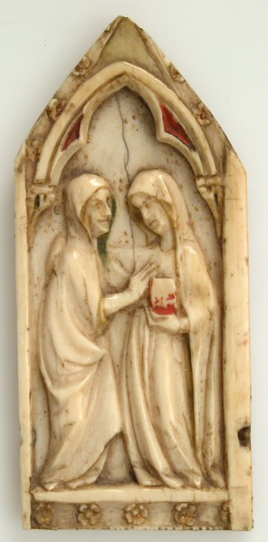 Plaque with the Visitation, French, 14th century.