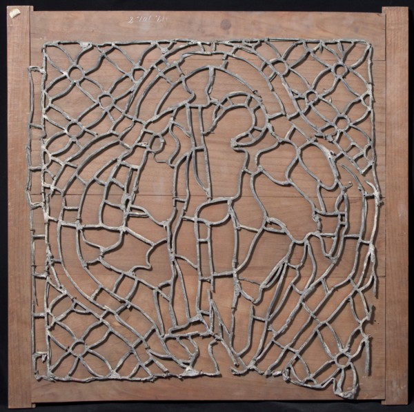 Leading for Stained Glass window with Flagellation (?) Scene, French, 13th century.