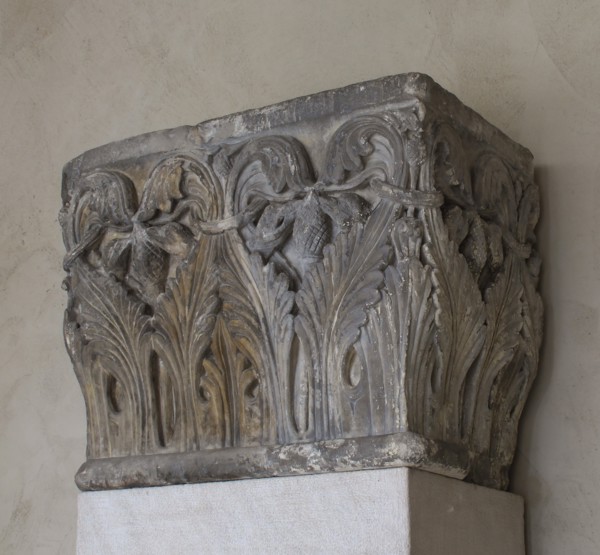 Impost Block with Acanthus Decoration, French, 12th century.