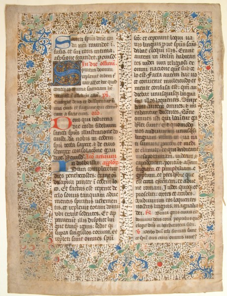 Manuscript Leaf from a Missal, French, mid-15th century.