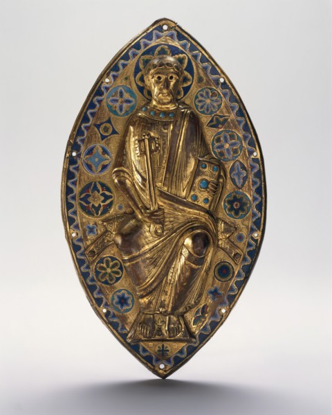 Plaque with Saint Peter in Glory, French, ca. 1185-1200.