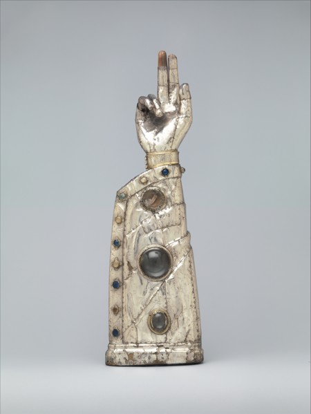 Arm Reliquary, French, 13th century, with 15th century additions.