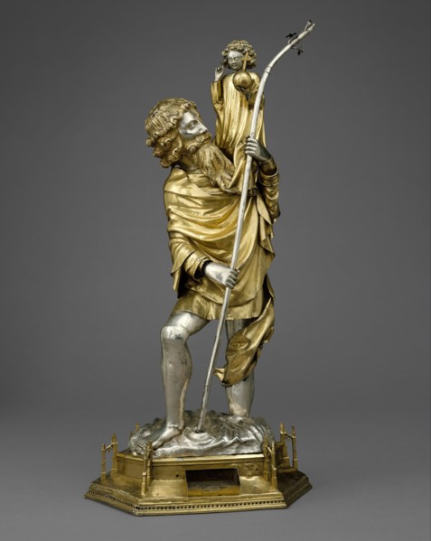 Reliquary Statuette of Saint Christopher, French, ca. 1375-1425.