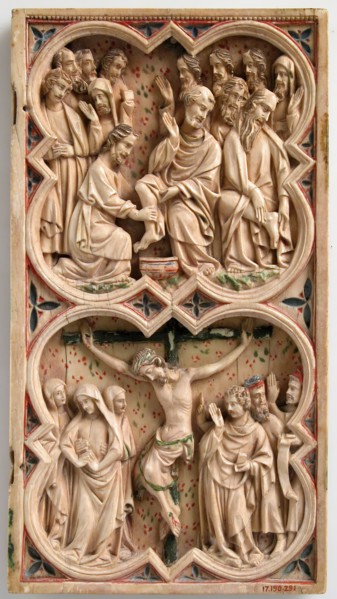 Painted Diptych, French or North Spanish, ca. 1340-60.