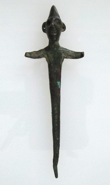 Pin with the Head and Torso of a Figure, Halstatt Period, 7th century B.C.
