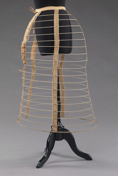 Cage crinoline, American, 1870-72.