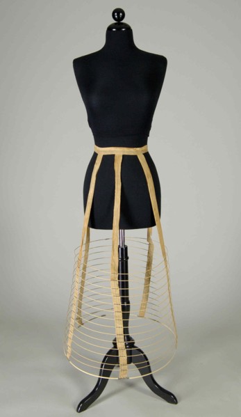 Cage crinoline, American, ca. 1878.