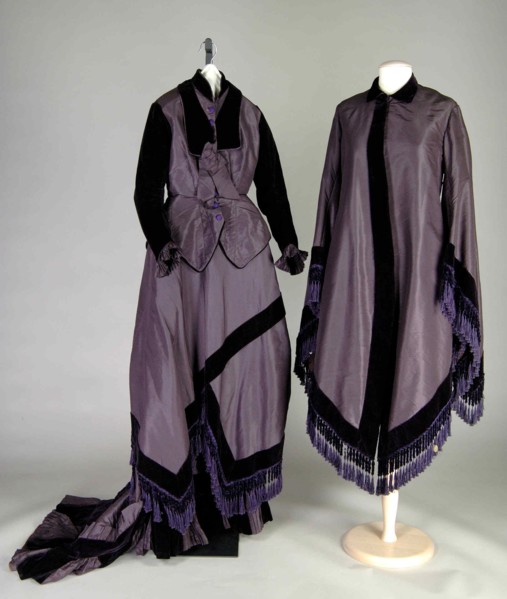 Dinner ensemble, American, 1876.