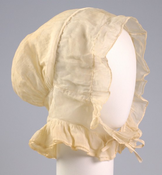 Nightcap, American, first quarter 19th century.
