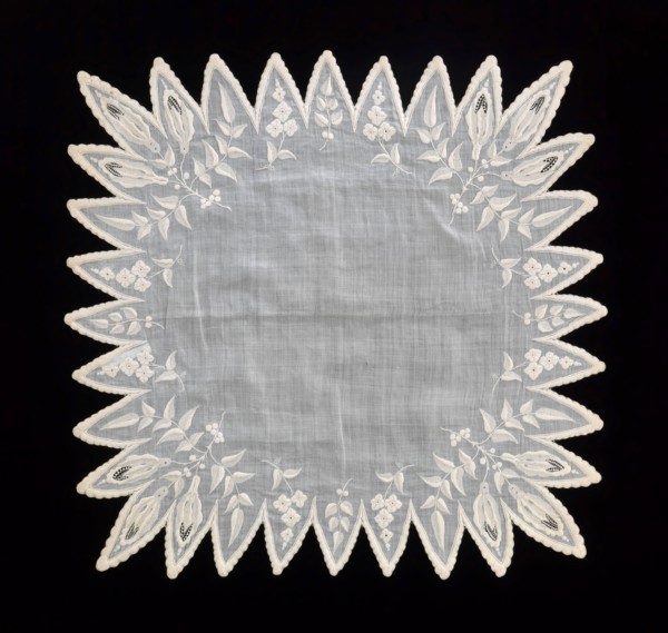 Handkerchief, probably American, second quarter 19th century.