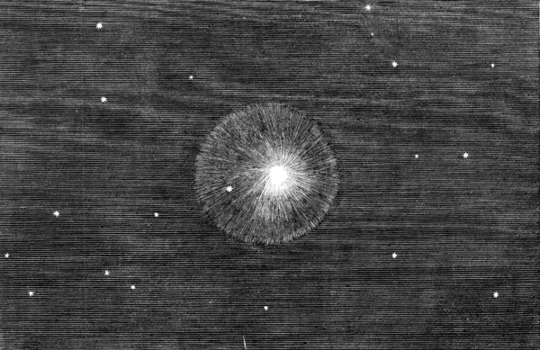 The New Comet, drawn at the Royal Observatory, Greenwich, 1844. Creator: Unknown.