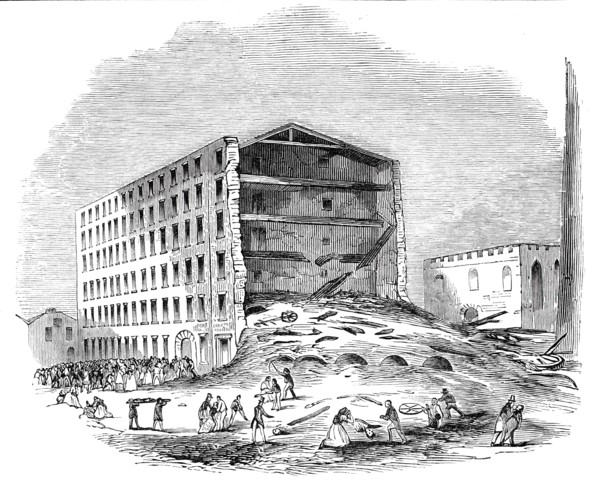 Ruins of the Lower-House Mill, near Oldham, 1844. Creator: Unknown.