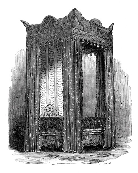 Queen Elizabeth's State Bed, 1844. Creator: Unknown.