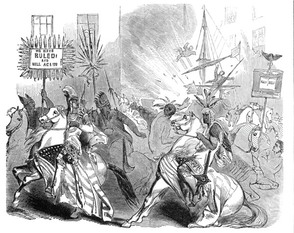 Great Native Procession, in New York, 1844. Creator: Unknown.