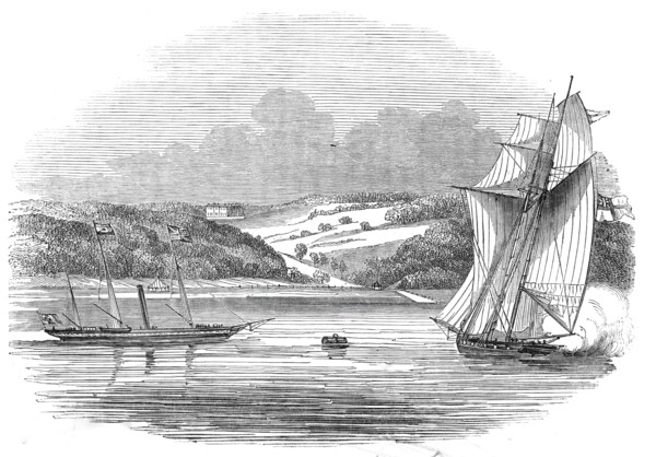 Arrival of the King of Holland, at Osbourne House, Isle of Wight, 1845. Creator: Unknown.