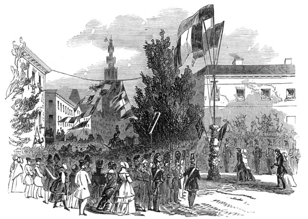 Reception of Her Majesty at Antwerp, 1845. Creator: Unknown.