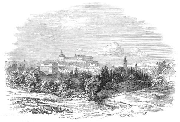 Gotha - from His Royal Highness Prince Albert's drawing, 1845. Creator: W. J. Linton.