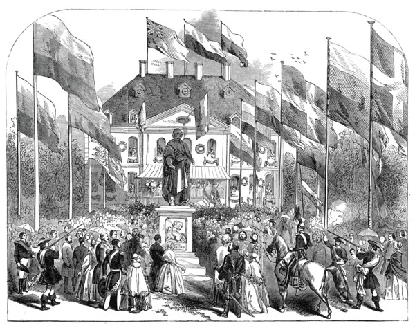 The Inauguration of the Statue of Beethoven, at Bonn, 1845. Creator: Unknown.