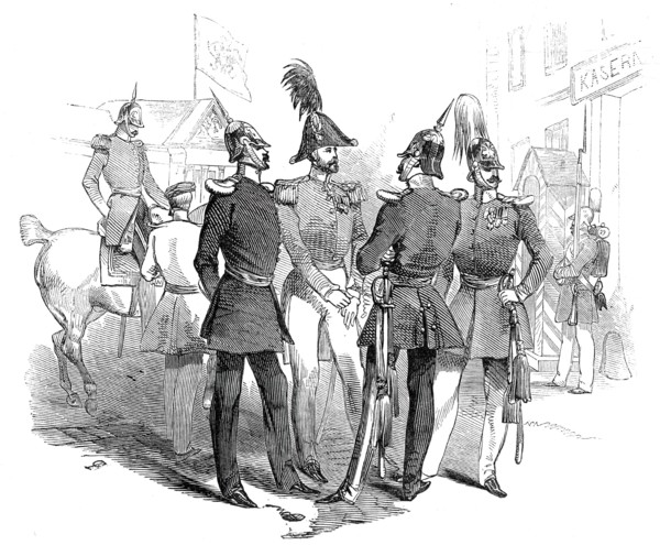Prussian officers - Place d'Armes, Cologne, 1845. Creator: Unknown.