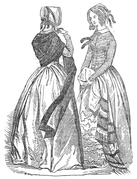 Fashions for September, 1845. Creator: Unknown.