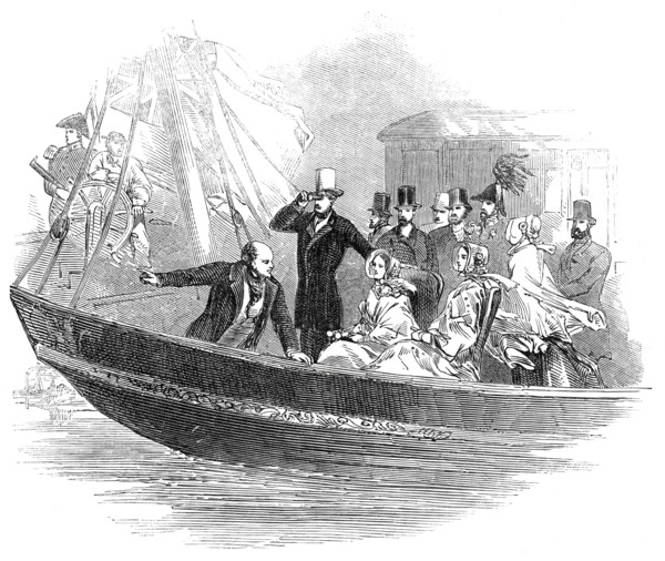 Her Majesty's Steamer, "The Fairy", on the Rhine, 1845. Creator: Unknown.