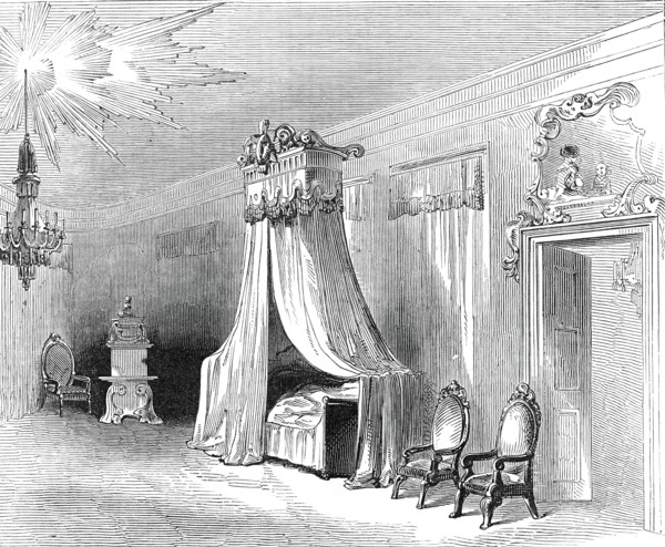 Napoleon's Bedchamber, in the Palace at Wurzburg, 1845. Creator: Unknown.