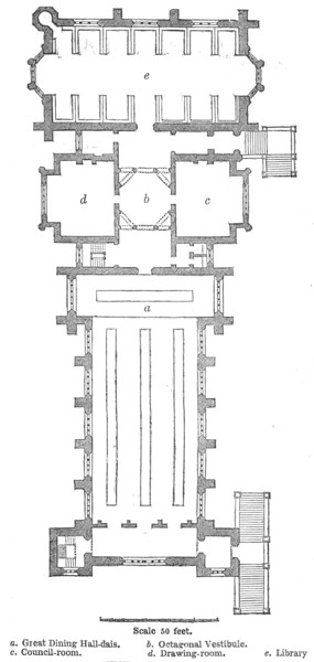Plan of Lincoln's Inn New Buildings, 1845. Creator: Unknown.