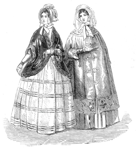 Paris and London Fashions for December, 1845. Creator: Unknown.